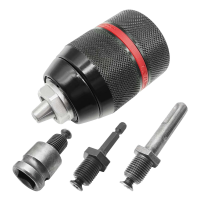 1Set Keyless Drill Chuck 1/2-20UNF Mount 1.5-13Mm Black with SDS-Plus 1/2Inch Wrench Adapter