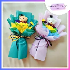 Bouquet of mix chocolate bars +mini bear+ Hb balloon Ch…