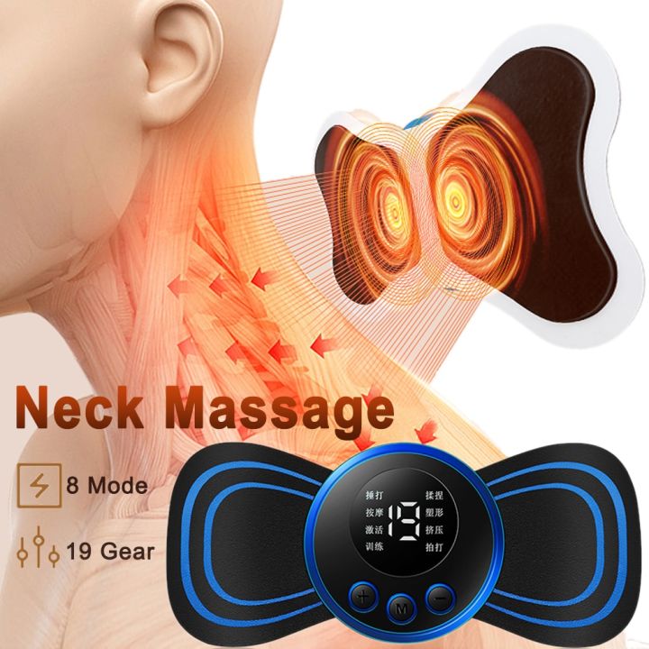ใหม่2023-ems-ไฟฟ้า-alat-pijat-leher-mini-ปากมดลูกบรรเทาความเจ็บป่วยของกล้ามเนื้อ-patch-stimulator-massageador-mat-ไฟฉายขนาดเล็ก-pad-สติกเกอร์-slim