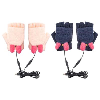 USB Hand Warmer Gloves Electric Gloves Warm USB Gloves Comfortable Knitted Cute Heating Gloves Super Soft For Hiking Cycling Skiing Typing big sale