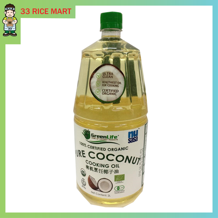 Organic Pure Coconut Cooking Oil Greenlife 2l Lazada