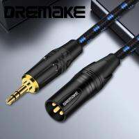 【YF】 DREMAKE XLR to 3.5mm Aux Audio Cable Unbalanced 1/8 Inch Male 3-Pin Adapter Auido Cord for PC Phones Amplifier