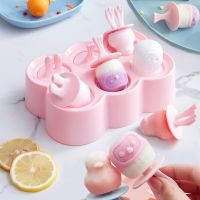 Ice Mold Ice Cube Maker Candy Bar Ice Pop Maker Ice Cream Silicone Molds Popsicle Molds with Lid DIY Mould Kitchen Accessories