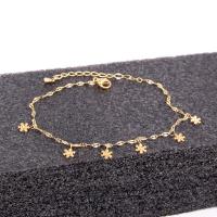 【CW】⊙❆▤  6 Anklets Titanium Gold Color Anklet Fashion Foot Jewelry Leg Chain Female