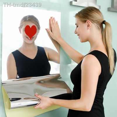 ﹍ 0.1mm thickness Soft acrylic Mirror Decorations Removable adhesive Living-Room Decal Ornaments
