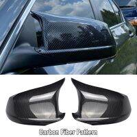 Rearview Mirror Covers for Bmw 5 Series F10 F11 Lci 2010-2013 Caps Replacement Side Rear-View Carbon Fiber Gloss Black