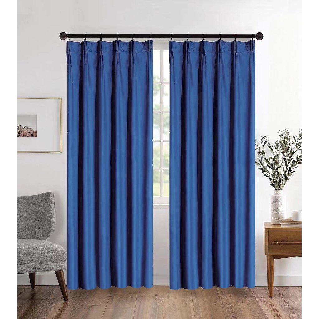 Langsir Tingkap Murah Curtain Semi Blackout Kai Langsir Pintu Door Curtains blinds plain color