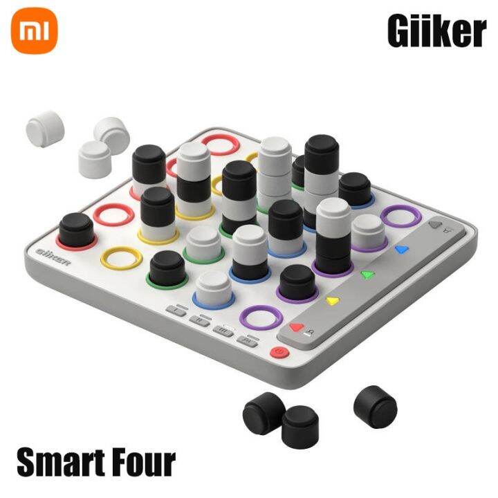 Xiaomi GiiKER สมาร์ท4ชิ้นที่มีสีสัน3D 4ชิ้นติดต่อกันด้วยกระดานกลยุทธ์ ...