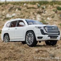 ﹊﹉㍿ Cruiser LC300 SUV modelo de carro liga brinquedo Diecast Metal veículo off-road simulação presente infantil 1:24