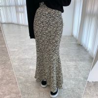 Mujer Faldas Retro Leopard Mermaid Skirt Women High Waist Slim Print Temperament Wrap Hip Bottom Korean Fashion Clothing