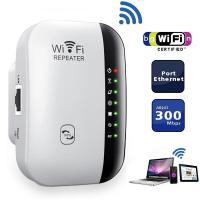 ตัวขยายสัญญาณไวไฟ WiFi Repeater 300Mbps พกพาสะดวก ติดตั้งง่าย แค่เสียบปลั๊ก