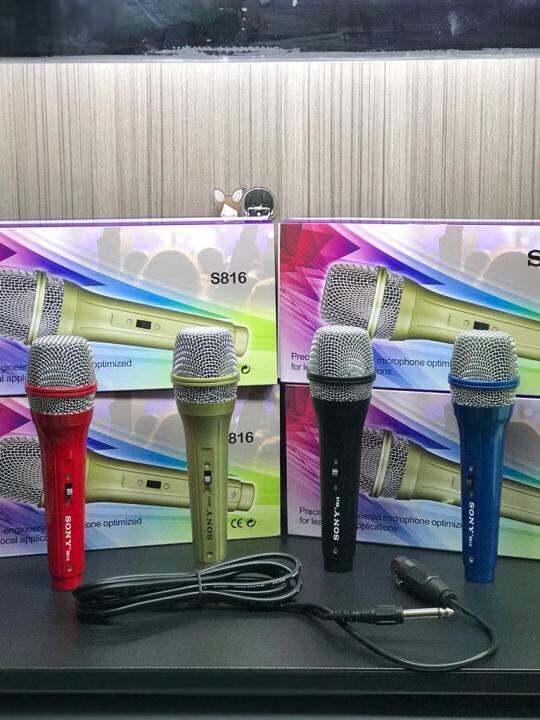 Mic Sony S816 Vocal Microphone Karaoke Mikrofon Kabel Berkualitas