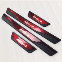 Red Car Door Sill Scuff Plate Trim Auto Protector Accessories ABS Stainless Steel Styling Sticker For NEW MG4 MG 4 2020-2022