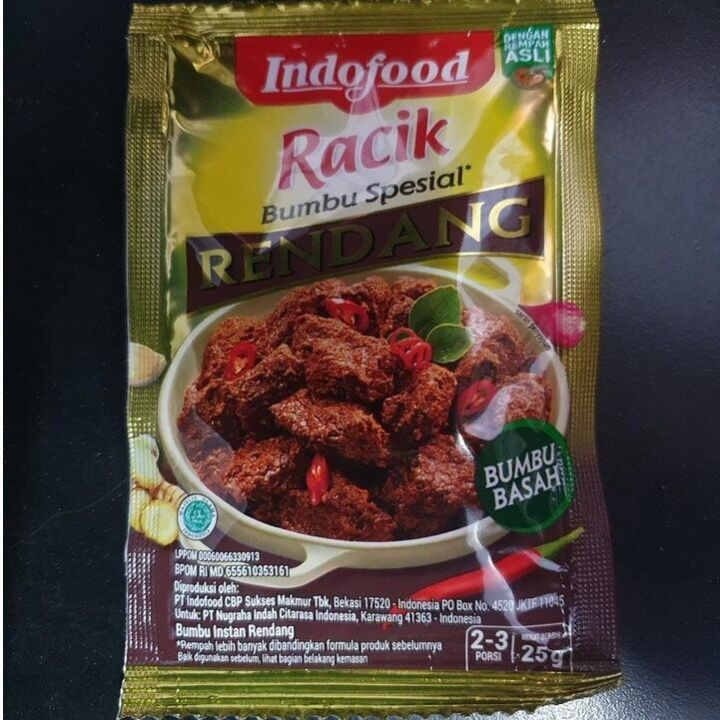 Indofood Racik Rendang 25 Gr Bumbu Rendang Indofood Racik Rendang Lazada Indonesia 