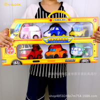 หุ่นยนต์รถของเล่น6 In 1,โมเดลรถหุ่นยนต์แปลงร่าง ROBOCAR Poli การ์ตูนเกาหลีรถ Robocar Poli,รางรถของเล่น,รถของเล่นเด็ก