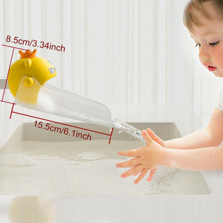 ตัวต่อก๊อกน้ำต่อหัวก๊อกซิลิโคนน้ำประปาสำหรับเด็กลายการ์ตูนช่วยในการล้างมือด้วยการต่อขยาย