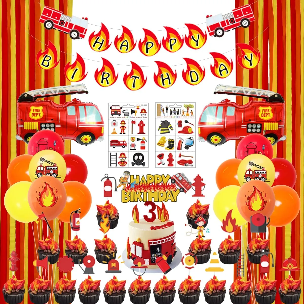 Fire Department Party Decorations | Shelly Lighting