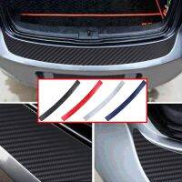 Universal Trunk Door Sill Plate Protector Car Rear Bumper Protector Sticker Rubber Double-Sided Mouldings Pad Trim Cover 90cm