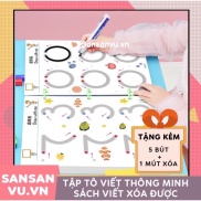 Tập tô vẽ thông minh, sách viết xóa được 64 trang