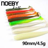 【cw】 NOEBY 6pcs/lot Soft 90mm/4.5g Worm Fishing Shad Manual Silicone Bass T-Tail Swimbait Tackle 【hot】