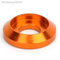 20Pcs M3x8x2 Aluminum Alloy Cap Head Screw Washer Colorful Orange Anodizing Countersunk Conical Gasket For M3 Hex Socket Screw