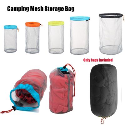 hot【DT】 1Pc Sack Drawstring Storage Camping Sport Mesh Traveling Organizer Outdoor