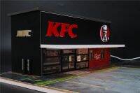 G-FANS 1:64 Diorama with LED Light KFC/McDonalds w/Parking Lots Die-Cast Vehicles