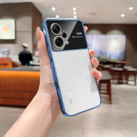 เคสใสเคลือบหรูหราสำหรับ Xiaomi Poco F5 Redmi Note 12 Pro Plus Note 12S Note 12เทอร์โบ X5 5G ดีไซน์ใหม่ฟิล์มเลนส์ห่อเต็มเคสนิ่มใส่โทรศัพท์ฝาหลังซิลิโคนกันกระแทก