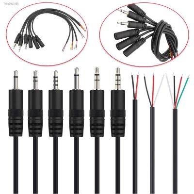 ◙™❣ 3.5mm 1/8 Mono/Stereo Male Plug Female Jack Connector 2/3/4 Pole Pin AUX Extension Wire DIY Audio Headphone Repair Cable 30CM