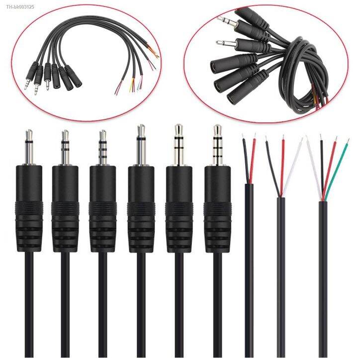 3-5mm-1-8-mono-stereo-male-plug-female-jack-connector-2-3-4-pole-pin-aux-extension-wire-diy-audio-headphone-repair-cable-30cm