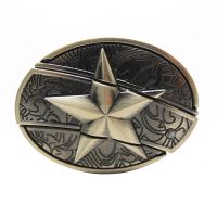 【CW】♠❖▬  Oval Zinc Alloy Metal Cowboys Defend Multi-function Buckle for Men Variety Options 3.8cm Belts