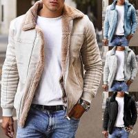 [COD] Cross-border foreign trade sources European and mens winter large size matte velvet version composite leather jacket thick coat F5Q247
