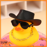 ? SUW ยางเป็ดสีเหลือง Ducky ตกแต่งรถแดชบอร์ดตกแต่งน่ารัก squeak dukies เครื่องประดับของเล่นตกแต่งภายใน