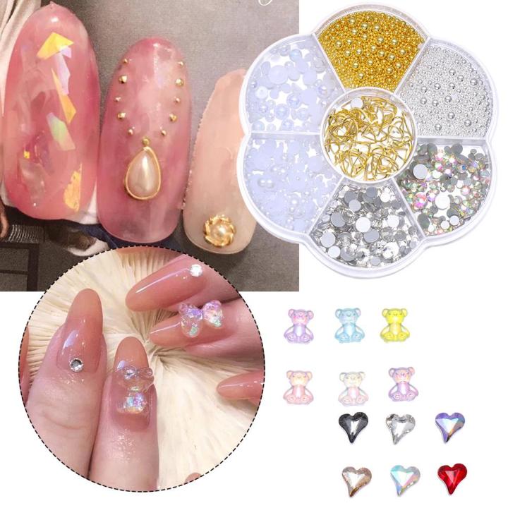 COD&Ready Stock】3D DIY Manicure Accessories Nail Art Decorations Charms  Cartoon Jelly Butterfly Candy Nail Art Decorations