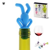 7PCS Silicone wine bottle stopper party goblet wine glass marker bar wine accessories champagne stopper cocktail cork