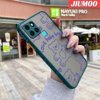 JIUMOO เคสสำหรับ Infinix Smart 6 HD Smart 6 Plus,เคสลายการ์ตูนหมีน้อยบางขอบสี่เหลี่ยมด้านข้างดีไซน์ใหม่กันกระแทกเคสมือถือแข็งปลอกซิลิโคนคลุมทั้งหมดกล้องป้องกันแสงน้อย