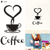 ? TGP ถ้วยกาแฟสติกเกอร์ติดผนังไวนิลลอกออกได้งานประดิษฐ์ทำมือตกแต่งห้องครัวบ้าน