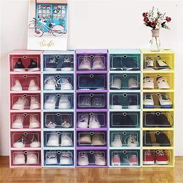 COD 6PCS of Set Shoe Box Storage Organizer Korea Shoebox Style ...