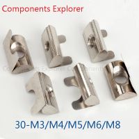 30 Series Spring T-Nuts M3 M4 M5 M6 and M8 for 30 Series Aluminum Extrusion Profiles 100pcs/lot. Hand Tool Parts Accessories