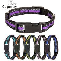 Reflective Dog Collar Adjustable Safety Nylon Pet Collars Sturdy &amp; Durable Suitable for Large Medium and Small Dogs Pet Supplies Collars