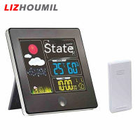 LIZHOUMIL นาฬิกาสถานีอากาศดิจิตอล Lcd,ตัววัดอุณหภูมิความชื้นมัลติฟังก์ชั่นเตือนนาฬิกาฟังก์ชั่นเลื่อน