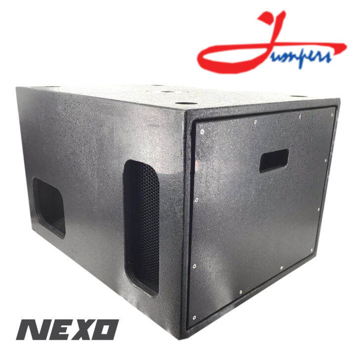 jumpers-nexo-ตู้ลำโพงซับเบสเปล่า-15-นิ้ว-ไม้อัดแท้-20-mm-ไม้อัดกันน้ำ-ตะแกรงเหล็กปั๊มหนา-สีระเบิด-แทปสเปคคอน-เจาะหูจับสำหรับยก-ราคาต่อ-1-ใบ