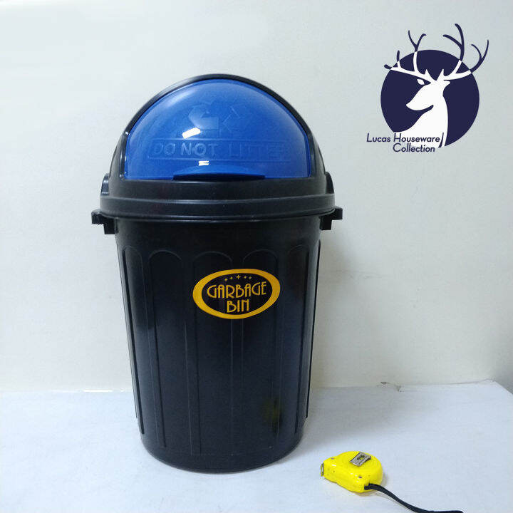 ORIENTAL LARGE TRASH CAN WITH ROTATING COVER 45L GARBAGE CONTAINER BINS