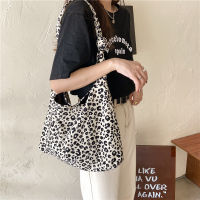 1482 Fashionable Chic Leopard Print Buckle Crossbody Bag Large Capacity One Shoulder Shopping Bag Students Canvas Bag Female Wholesale