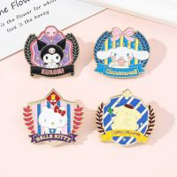 Sanrio Kuromi Hello Kitty Cinnamoroll Cartoon Badge Pop-Enamel Pin Lapel Badges Brooch Funny Kawaii Fashion Jewelry Gift Toys Fashion Brooches Pins