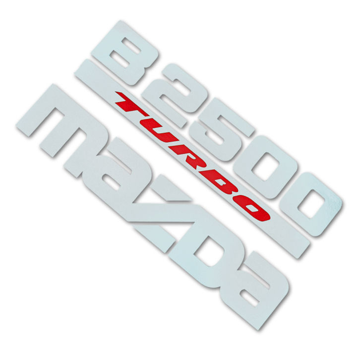 สติ๊กเกอร์-sticker-b2500-turbo-mazda-สี-silver-red-b2500-fighter-mazda-2-4-ประตู-ปี1998-2006-ขนาด-27x10-มีบริการเก็บเงินปลายทาง