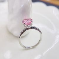 [COD] JZ554 new 2-carat treasure imitation diamond zircon womens ring yellow pink big crown wedding two carats