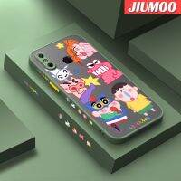 เคส JIUMOO สำหรับ4C Infinix Smart 4 X653ลายการ์ตูนซุกซนดินสอสีบางขอบสี่เหลี่ยมด้านข้างบางดีไซน์ใหม่มีน้ำค้างแข็งโปร่งใสกันกระแทกเคสมือถือแข็งปลอกซิลิโคนคลุมทั้งหมดกล้องป้องกันแสง