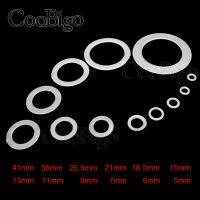 卍 100pcs Plastic Clear Nylon Washer Shim Spacer Seals Pad Insulating Gasket Rings Eyelets O-Ring Flat 12 Size Pick M5 M41