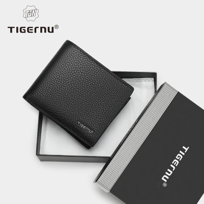 （Layor wallet）  Tigernu 100 Leather MenDesigner Men 39; S Purse CardFor Men SmallBag HighLuxury Male Wallet